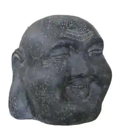 Artikelbild 2 des Artikels “Glücklicher Buddhakopf als Wasserspiel, 40 cm hoch, Kunststein, hohl, handgefertigt & farbig. Eingefaerbt in der Farbe Antik-Finish “